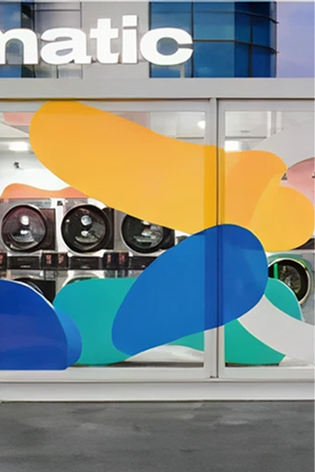 ガラス面デザインの写真