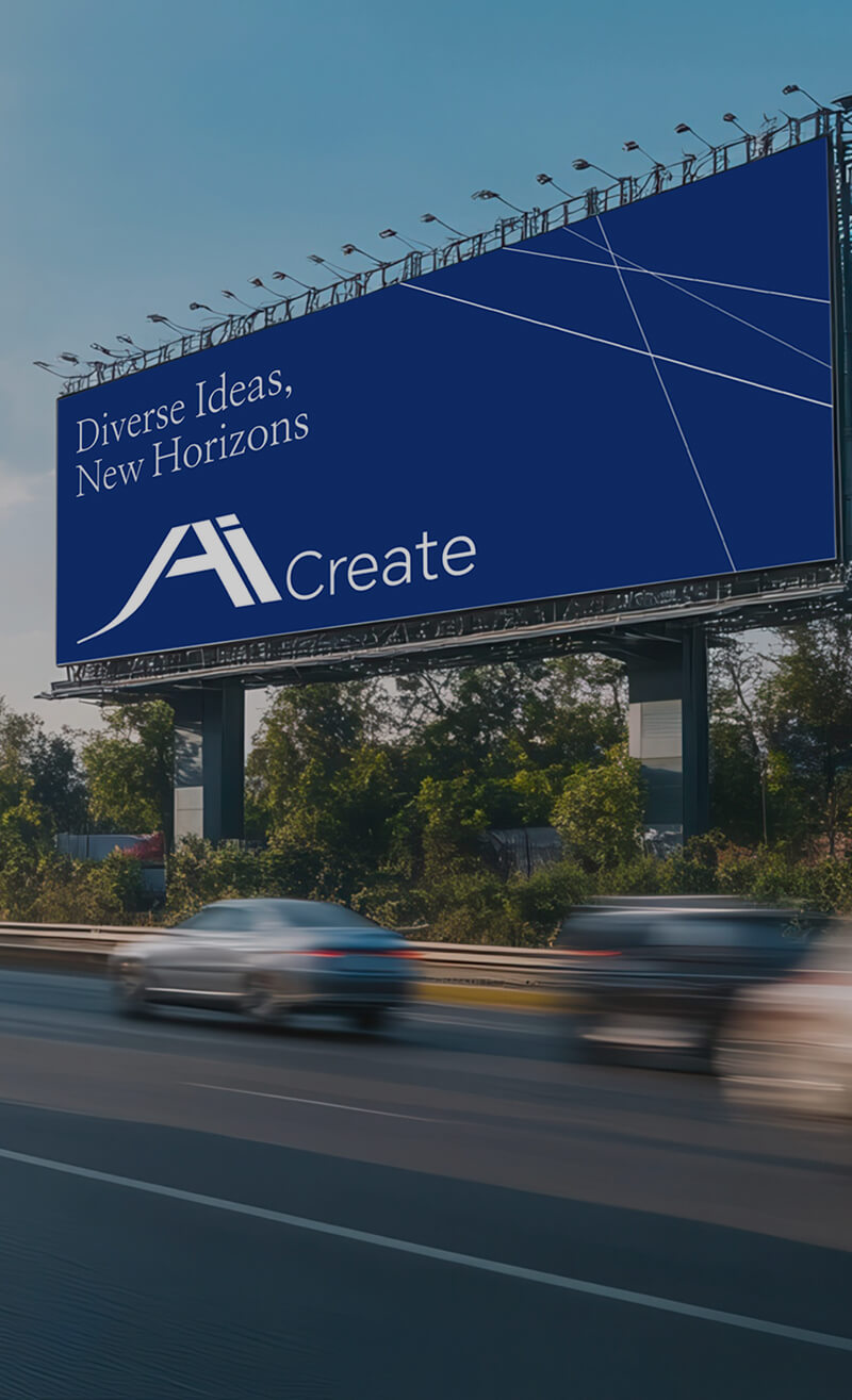 道路脇の広告ディスプレイの写真